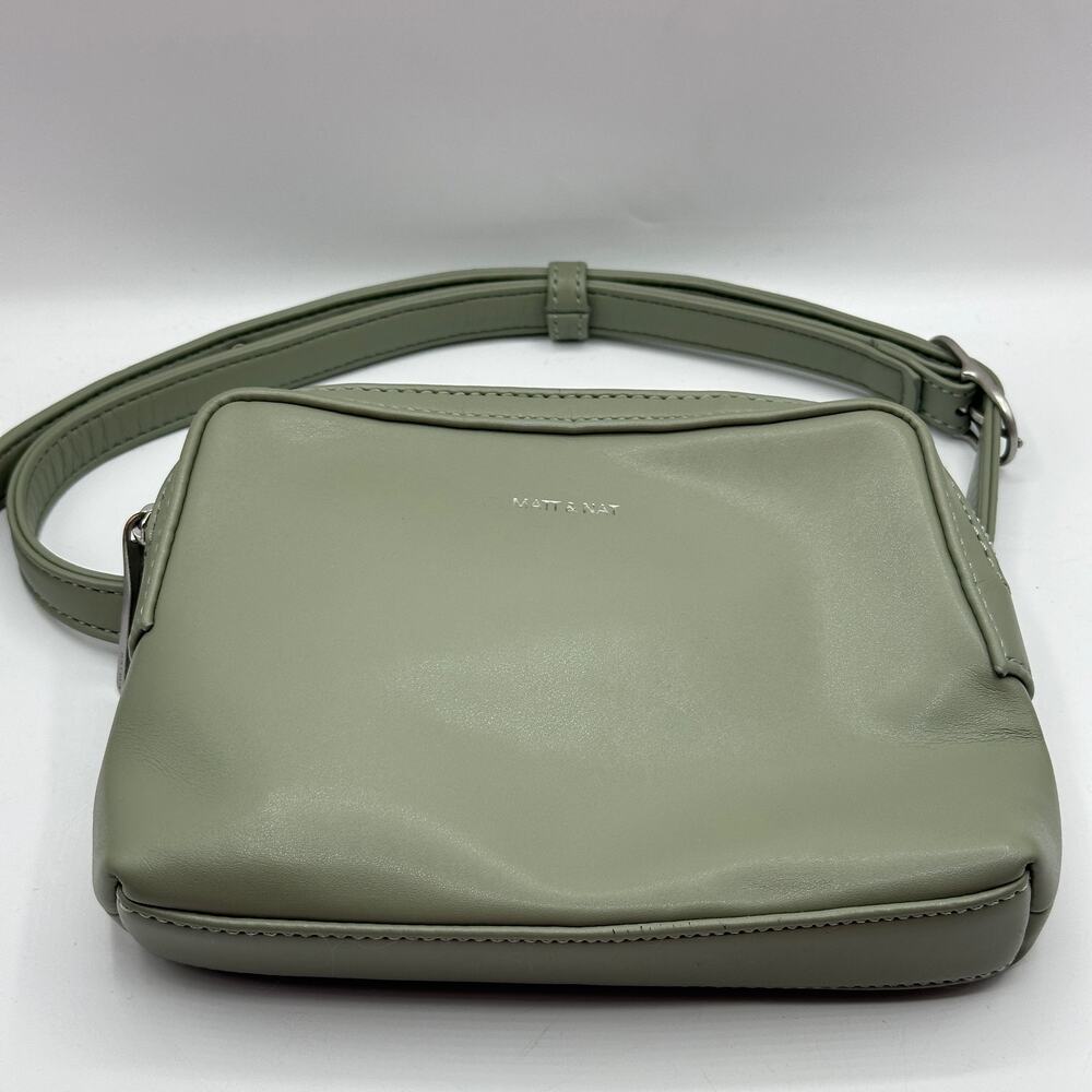 MATT & NAT Loom Vegan Leather Belt Bag Pink Seafoam Green - Picture 3 of 9